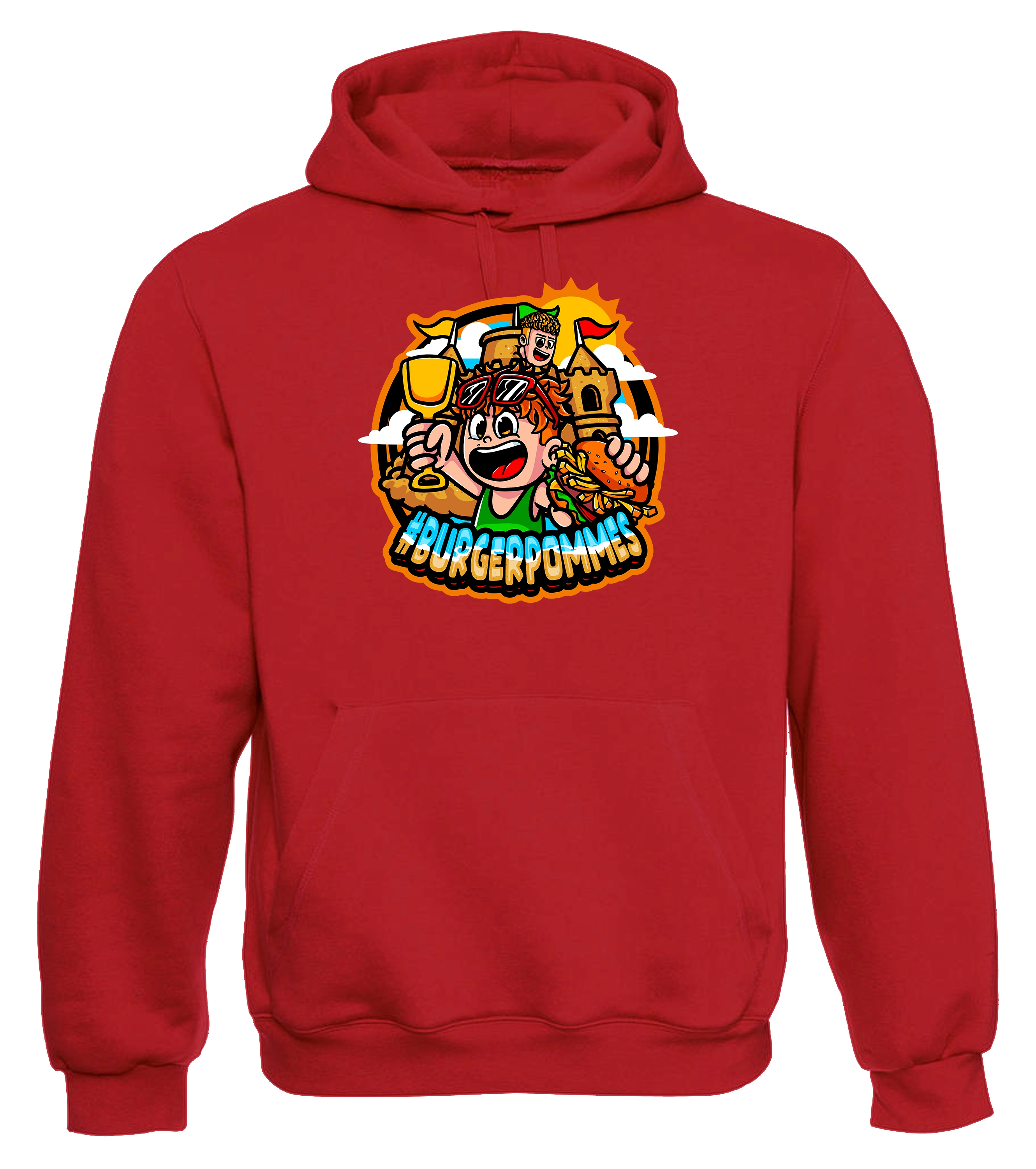 #BURGERPOMMES - Strand Bundle - Hoodie + Federmäppchen + Strand Set + Wassereis + Autogrammkarte