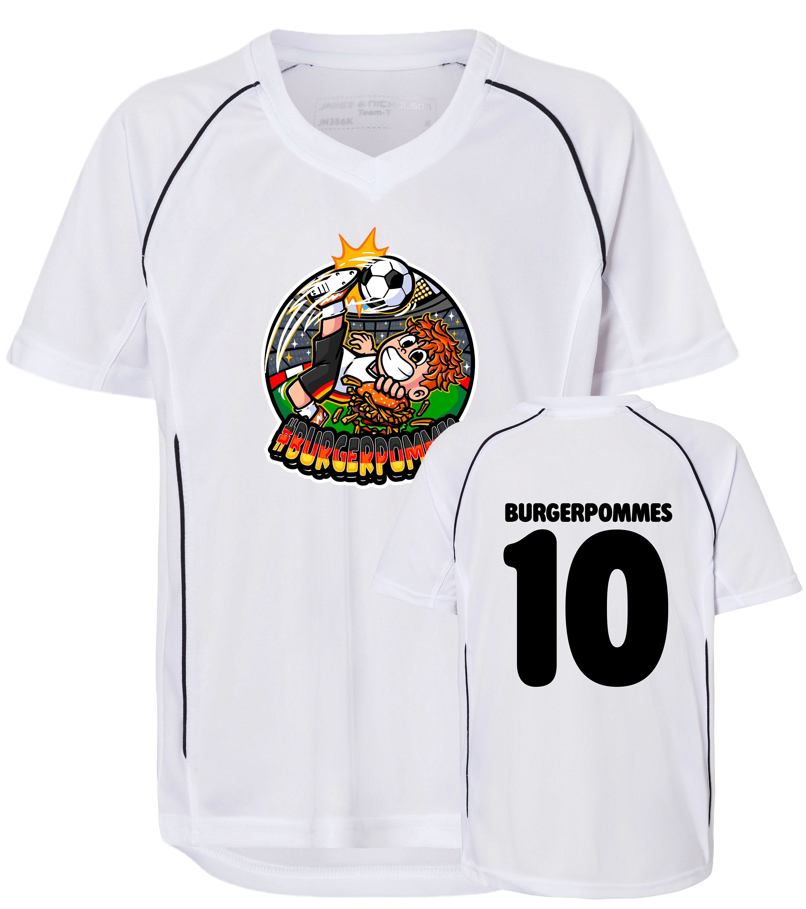 #BURGERPOMMES WM Bundle - Trikot + Fußball + Winkehand + Autogrammkarte