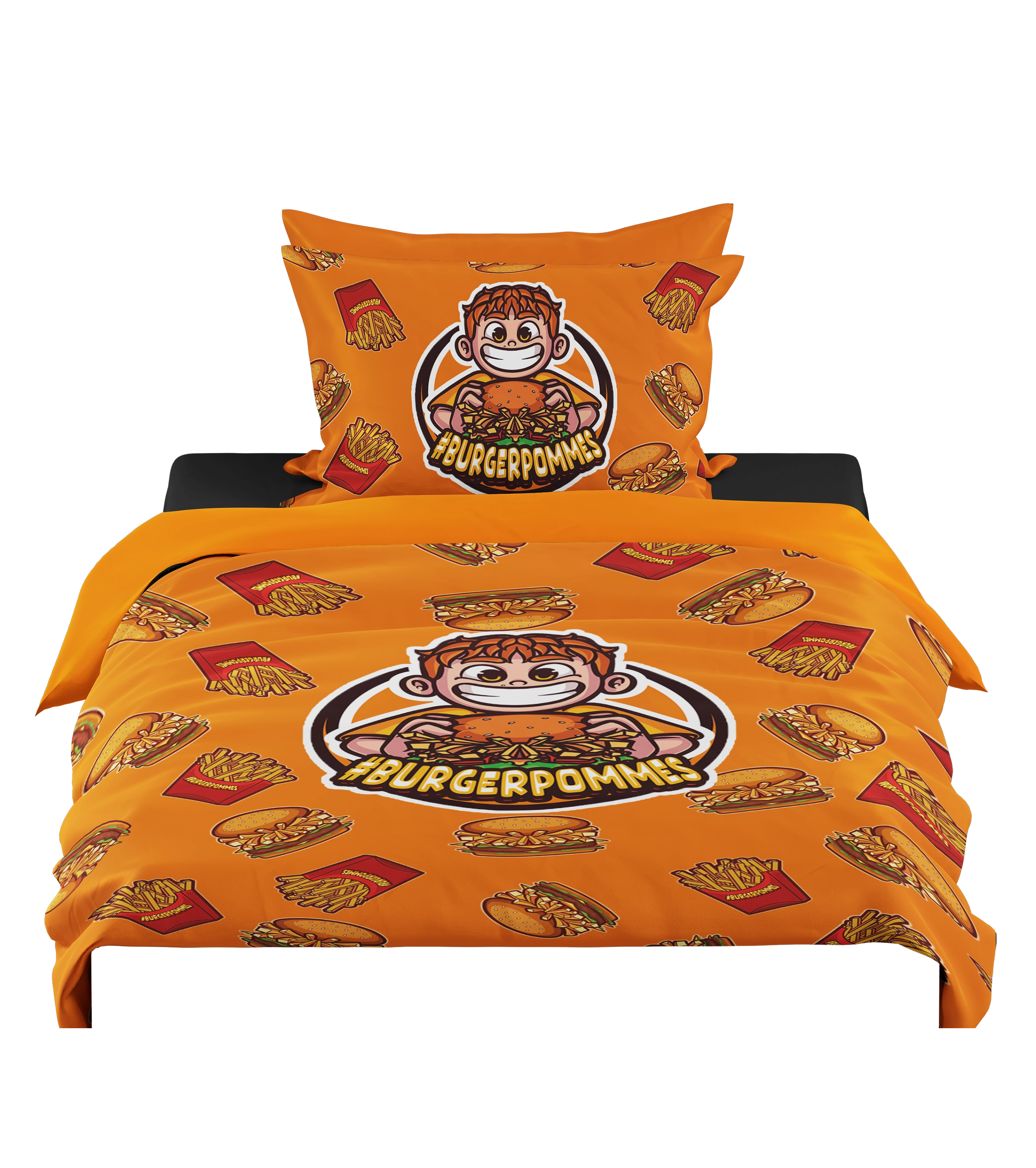 #BURGERPOMMES Bettwäsche Set - Deckenbezug + Kissenbezug