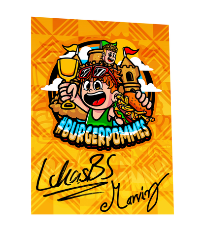 #BURGERPOMMES - Strand Bundle - T-Shirt + Federmäppchen + Strand Set + Wassereis + Autogrammkarte