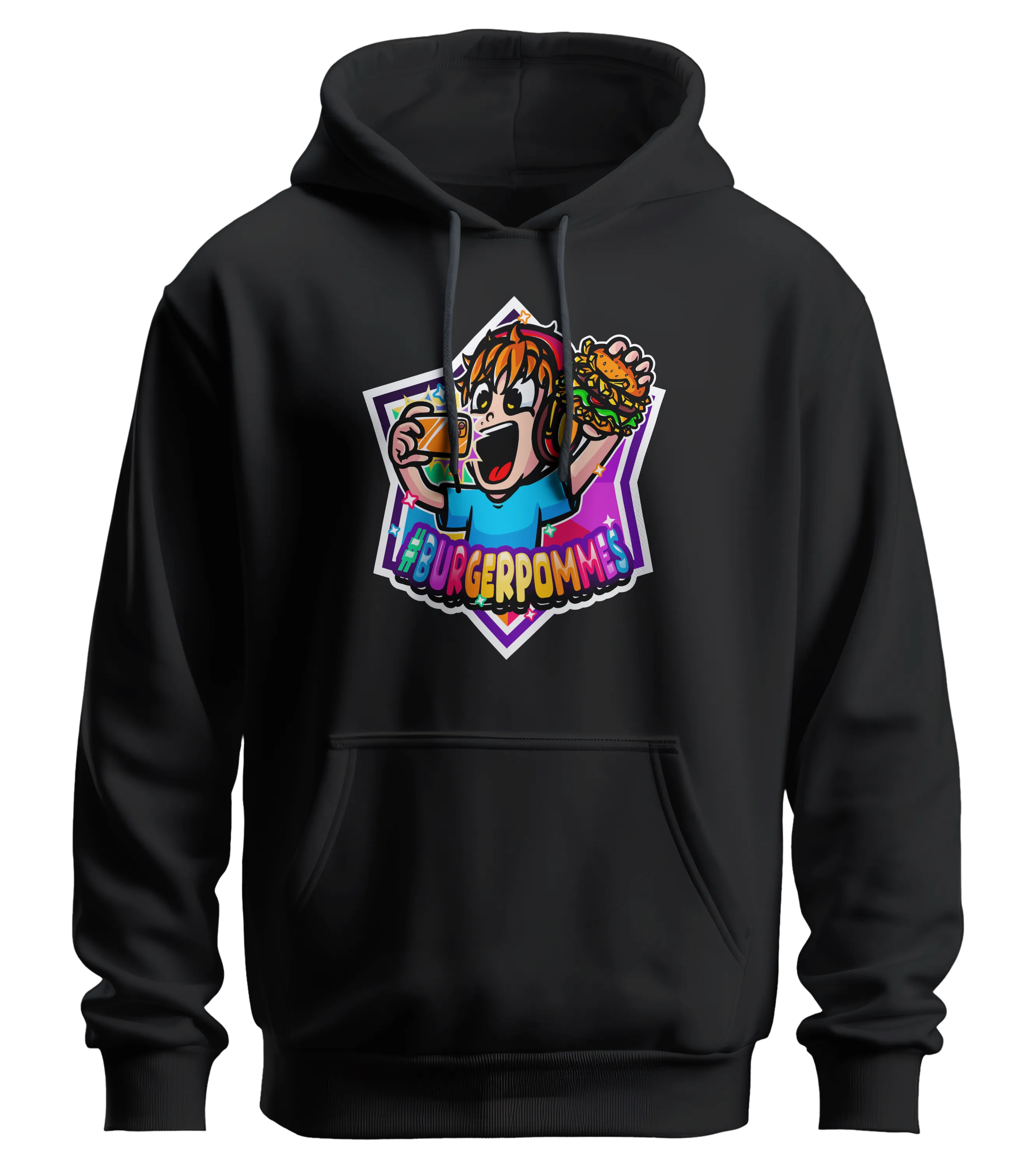 #BURGERPOMMES Chaos Bundle - Hoodie + Brawl Stars 2er Actionfiguren + Poster + Autogrammkarte