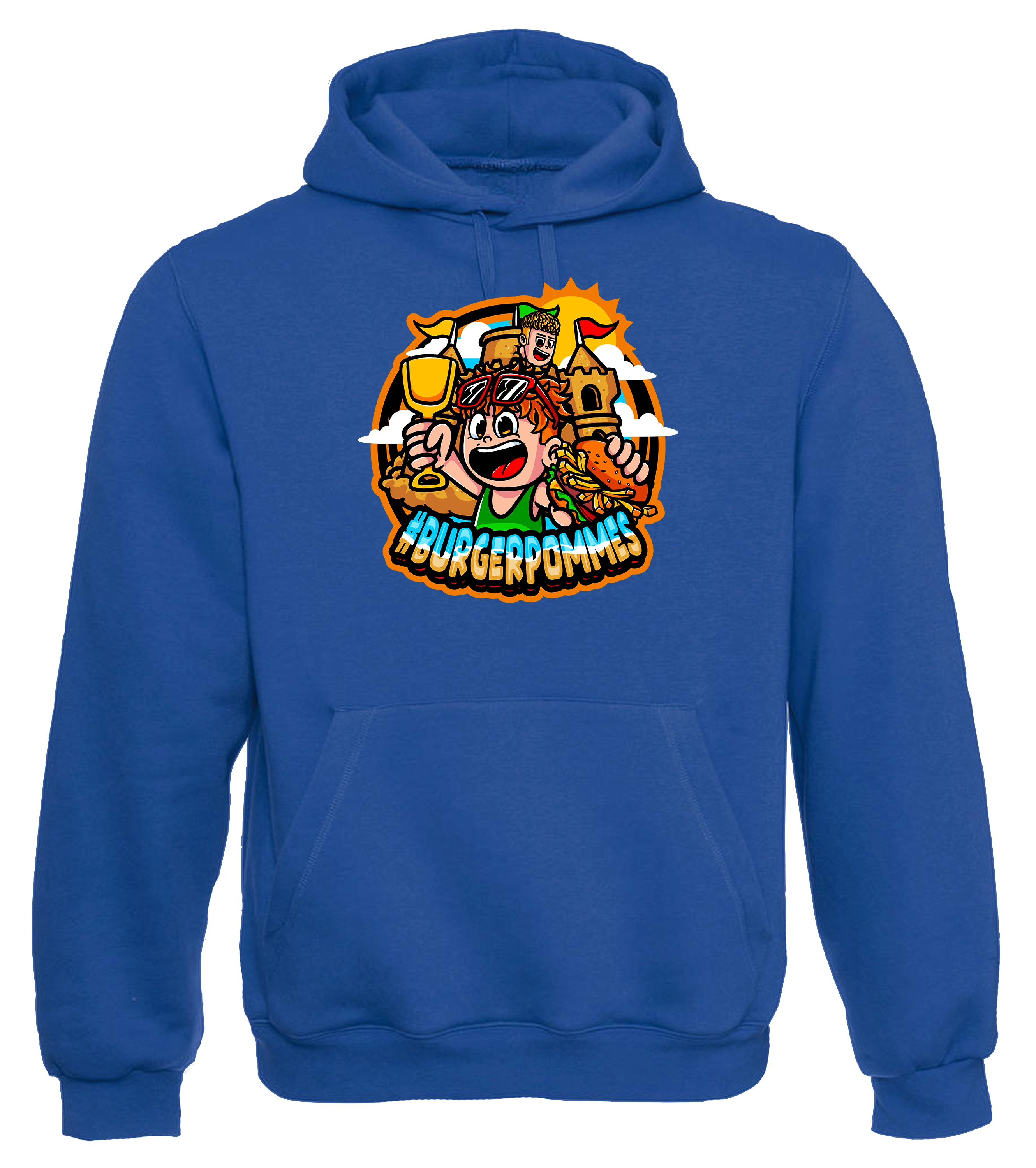 #BURGERPOMMES - Strand Bundle - Hoodie + Federmäppchen + Strand Set + Wassereis + Autogrammkarte