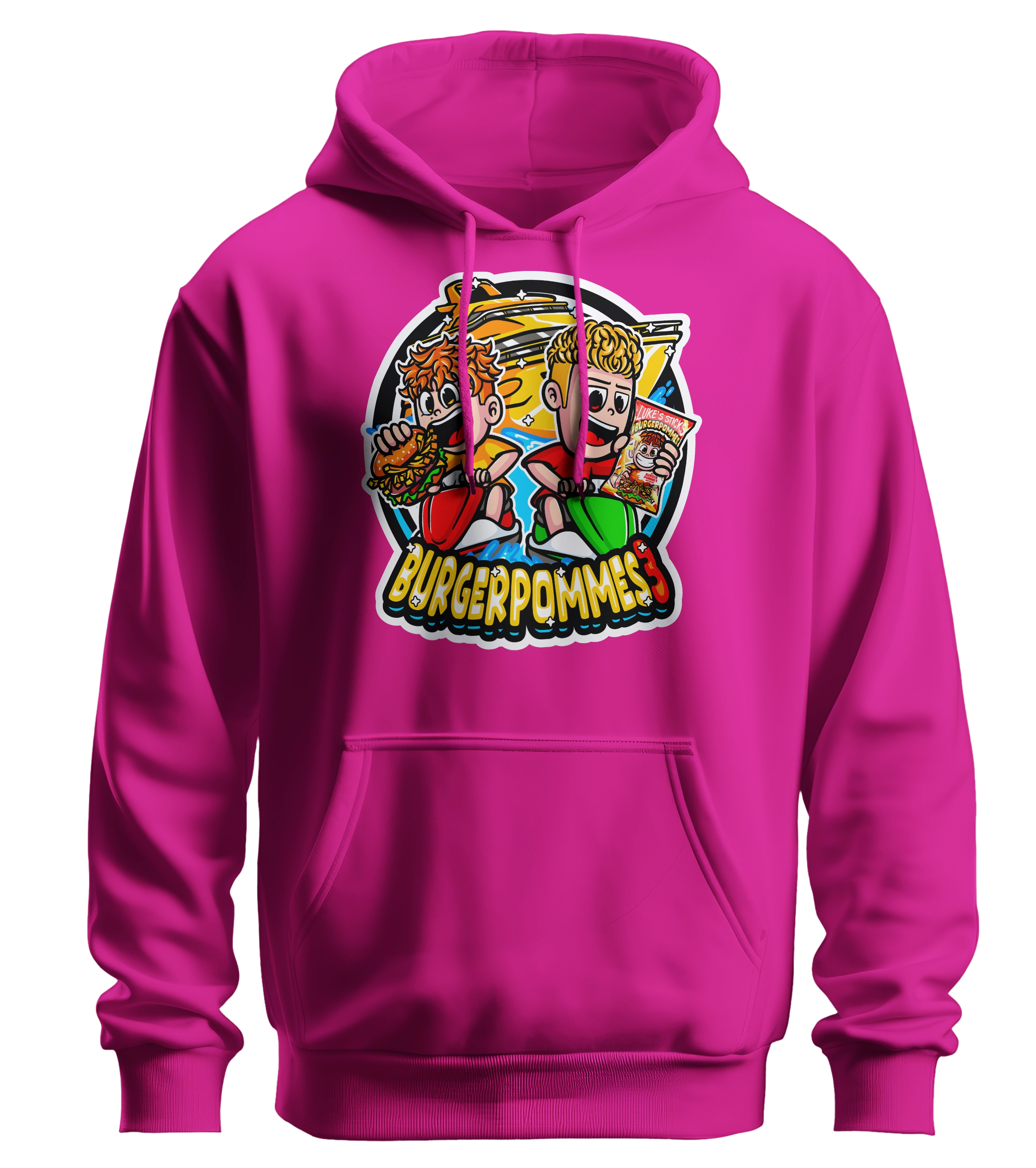 #BURGERPOMMES 3 Bundle - Hoodie + Sonnenbrille + Drink + Poster + CD + Autogrammkarte + 3 von 9 zufälligen Gegenständen