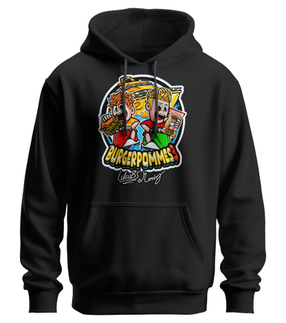 #BURGERPOMMES 3 Bundle - Hoodie + Sonnenbrille + Drink + Poster + CD + Autogrammkarte + 3 von 9 zufälligen Gegenständen