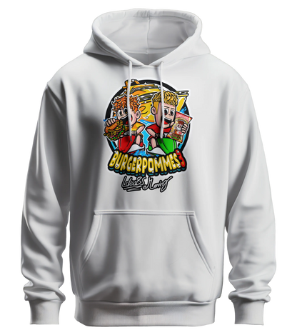 #BURGERPOMMES 3 Bundle - Hoodie + Sonnenbrille + Drink + Poster + CD + Autogrammkarte + 3 von 9 zufälligen Gegenständen