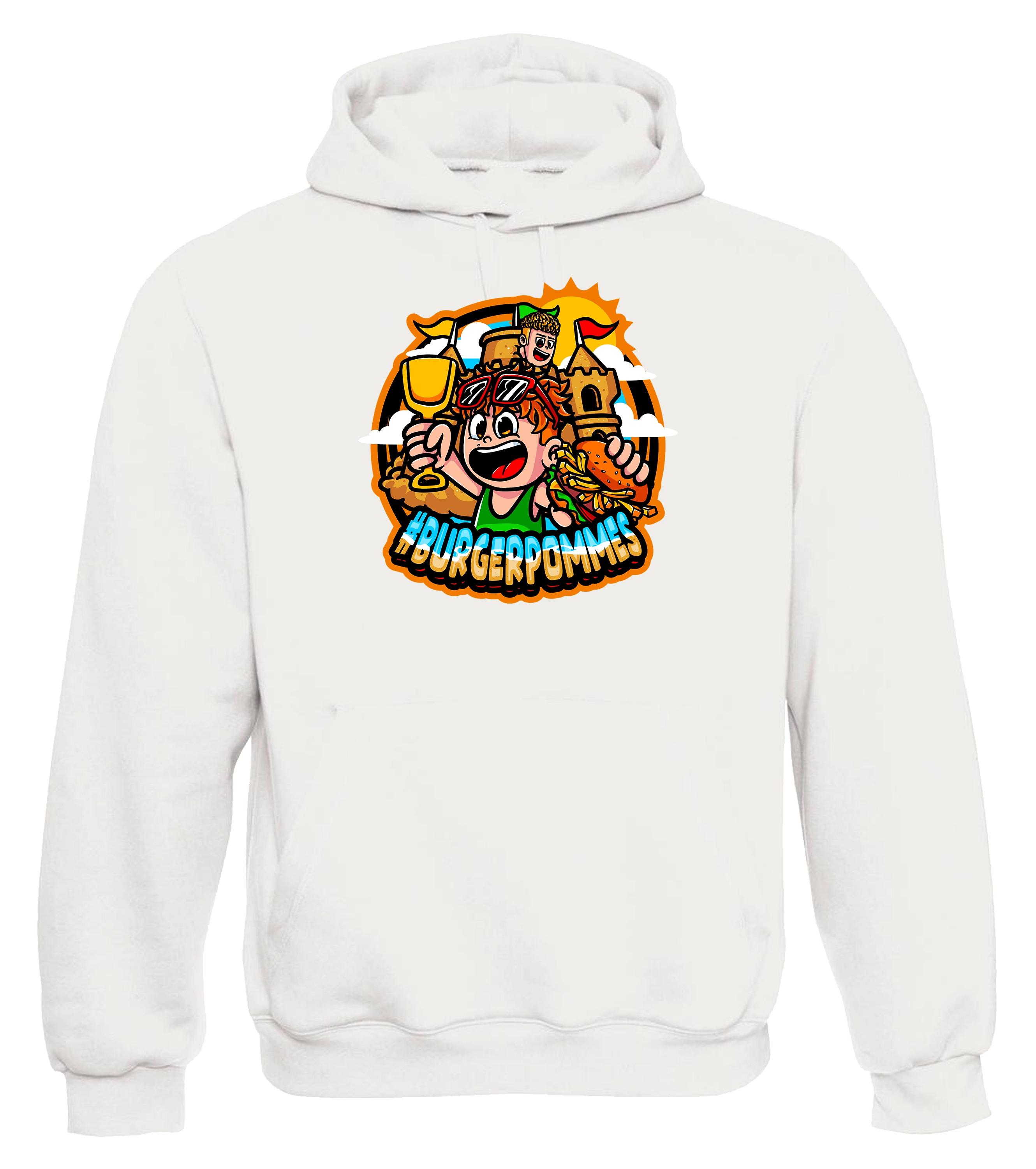 #BURGERPOMMES - Strand Bundle - Hoodie + Federmäppchen + Strand Set + Wassereis + Autogrammkarte