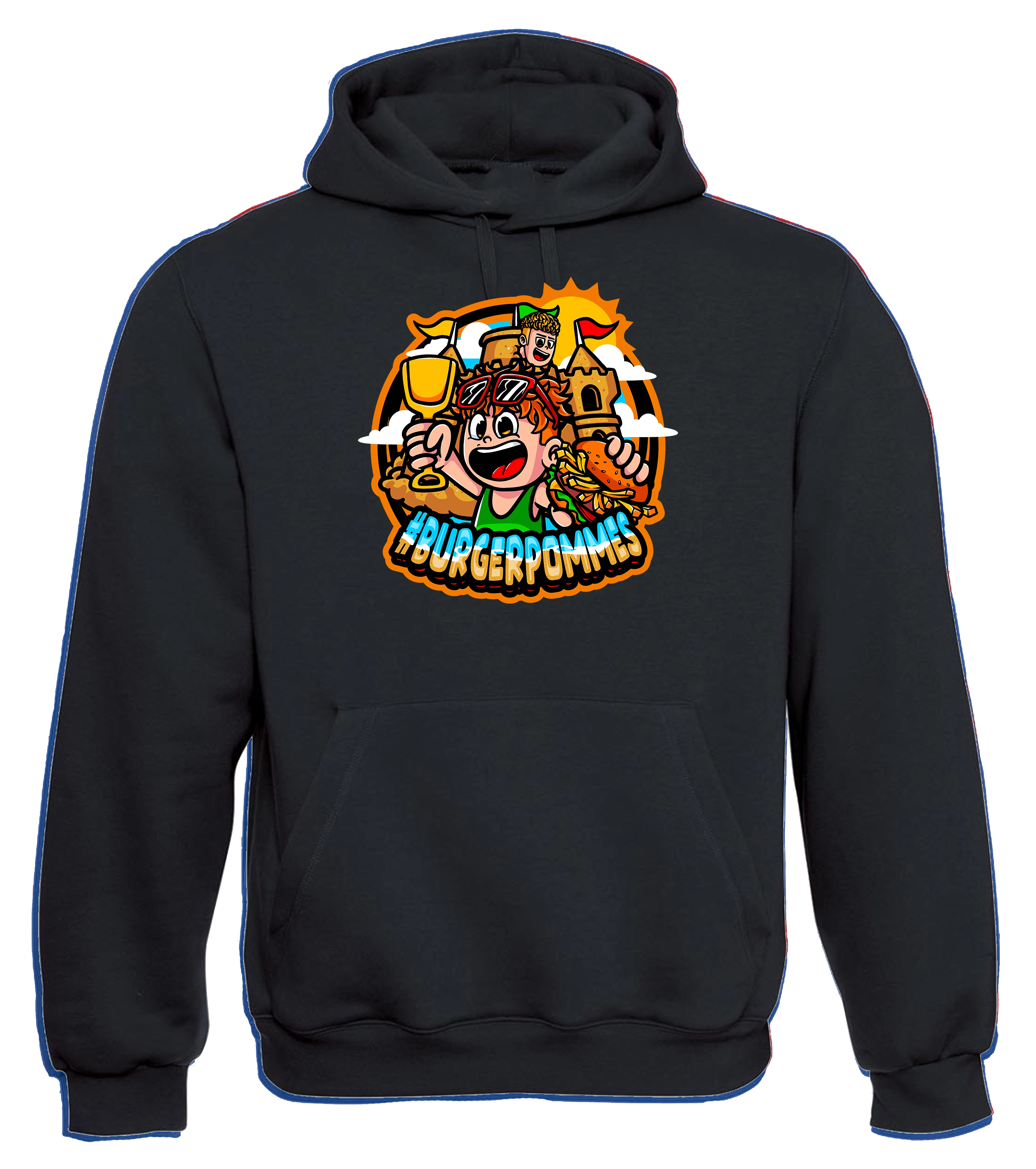 #BURGERPOMMES - Strand Bundle - Hoodie + Federmäppchen + Strand Set + Wassereis + Autogrammkarte