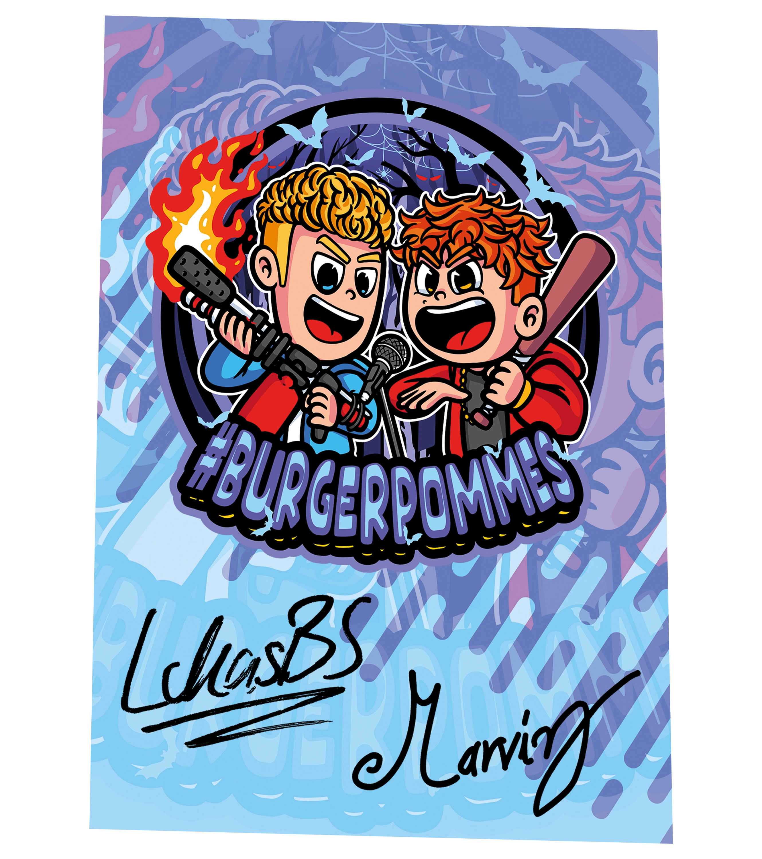 #BURGERPOMMES Disstrack Bundle - T-Shirt + Disstrack CD + Schal + Autogrammkarte + Chance auf das goldene Ticket