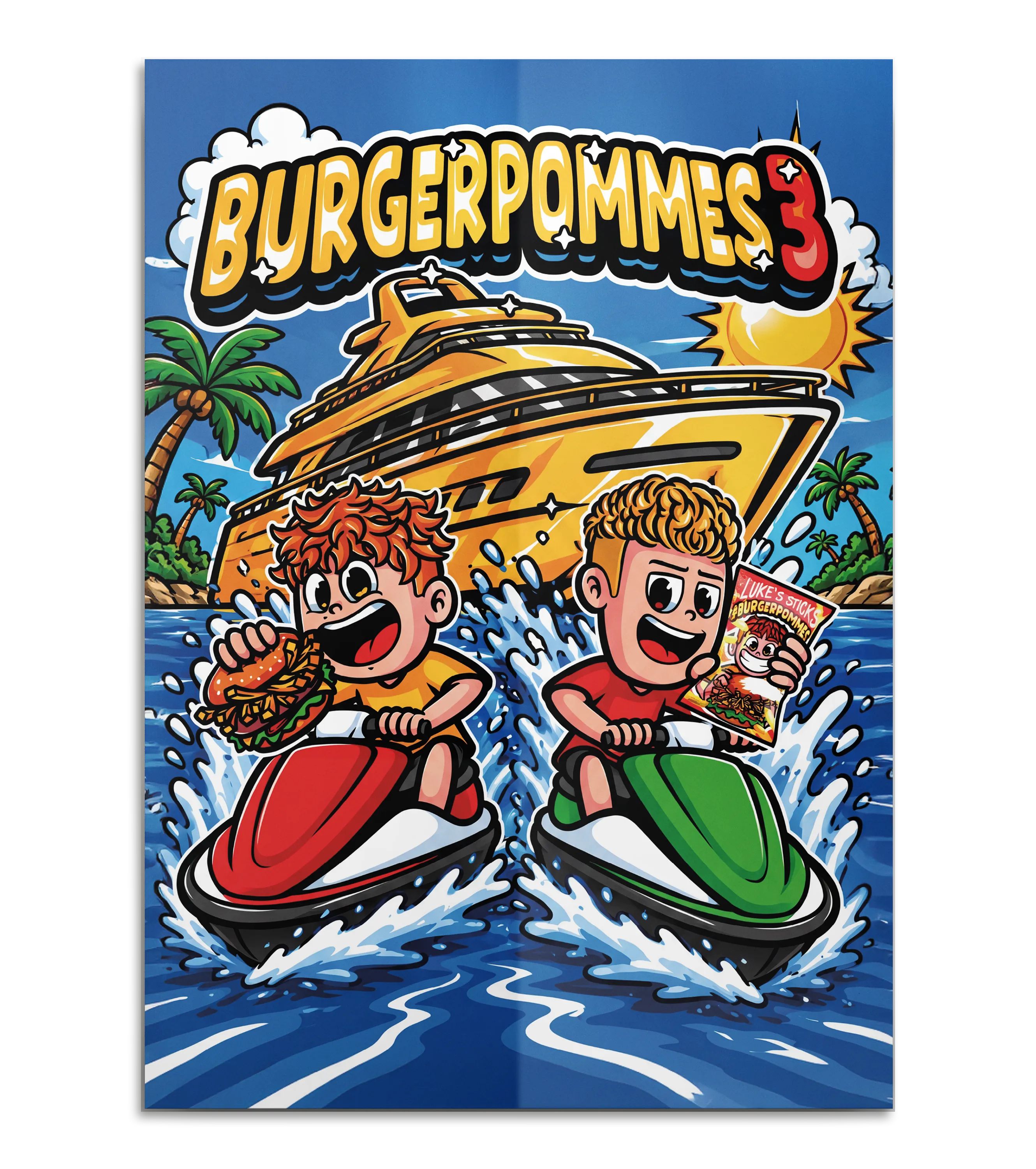 #BURGERPOMMES 3 Bundle - Hoodie + Sonnenbrille + Drink + Poster + CD + Autogrammkarte + 3 von 9 zufälligen Gegenständen