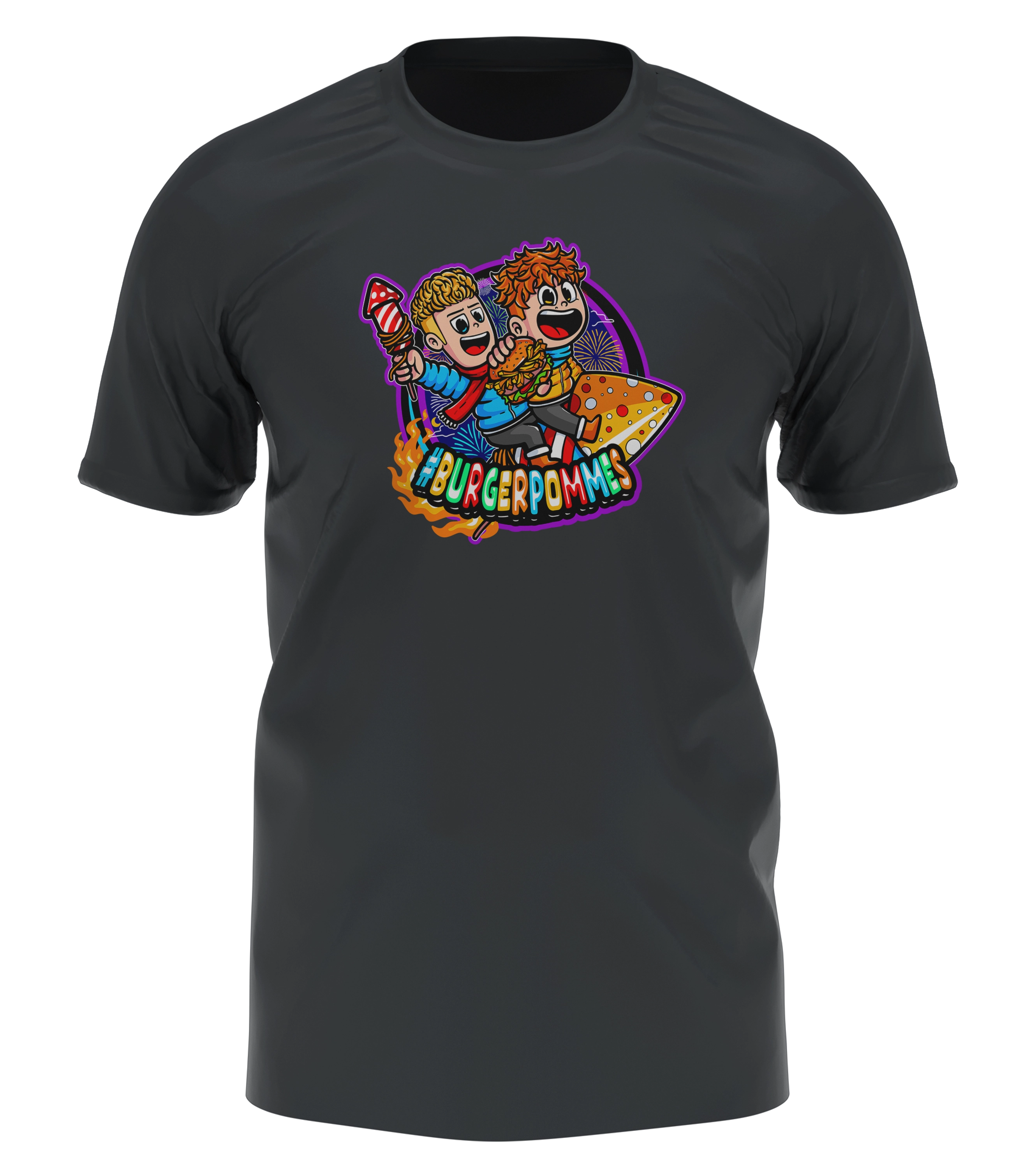 #BURGERPOMMES Silvester Bundle - T-Shirt + bestickte Mütze + Tischkalender + Autogrammkarte