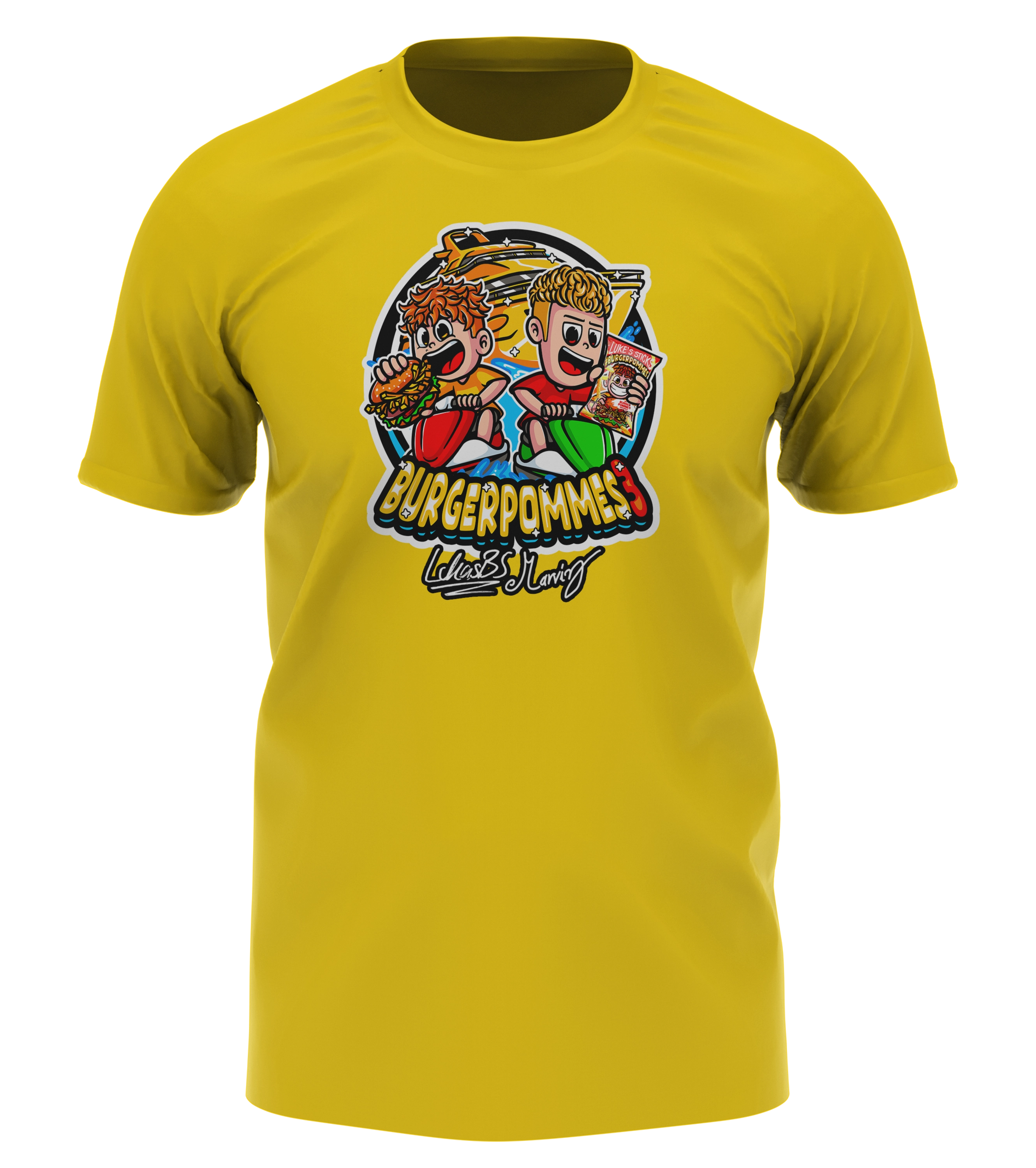 #BURGERPOMMES 3 XL Bundle - Hoodie & T-Shirt + Sonnenbrille + Drink + Poster + CD + Autogrammkarte + 3 von 9 zufälligen Gegenständen